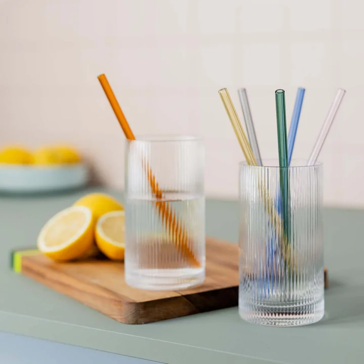 Glass drinking straws from Remember