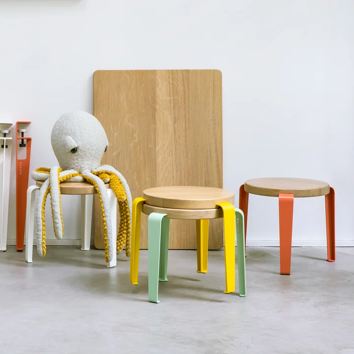 MINI LOU Children stool oak from TipToe