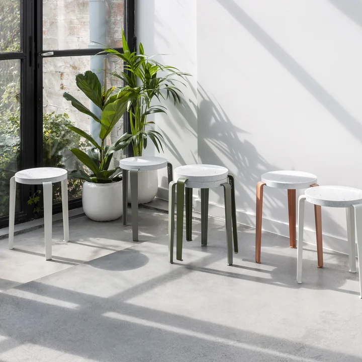 LOU Stool Macchiato, recycled plastic from TipToe