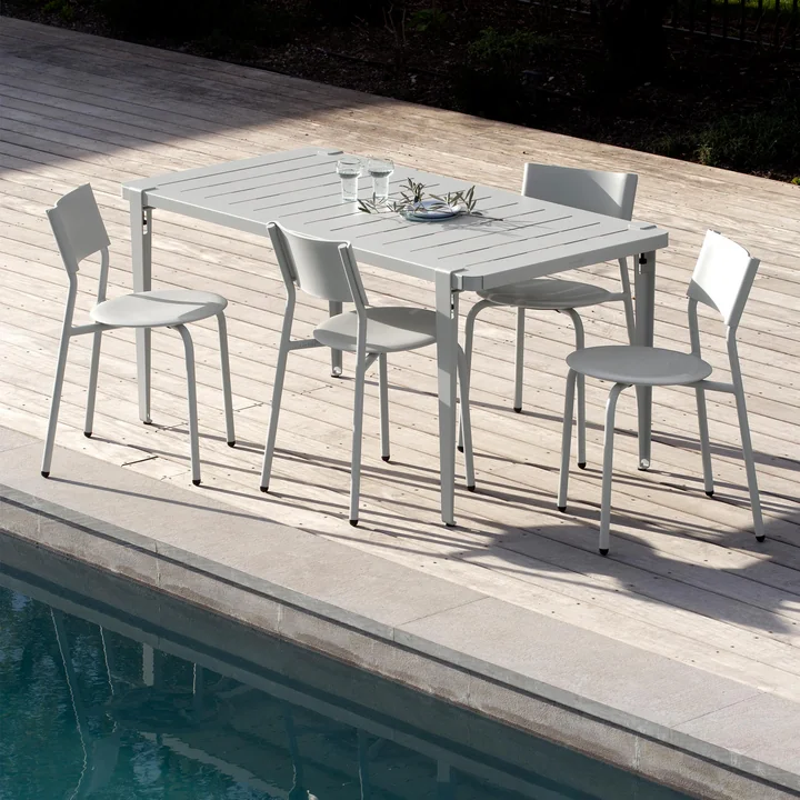 Garden table MIDI collection, 190 x 90 cm, chalk gray by TipToe