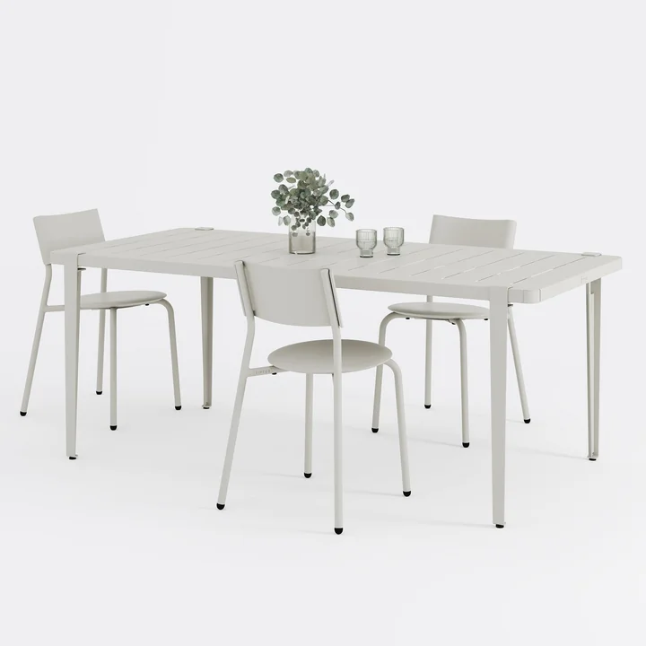 Garden table MIDI collection, 190 x 90 cm, chalk gray by TipToe