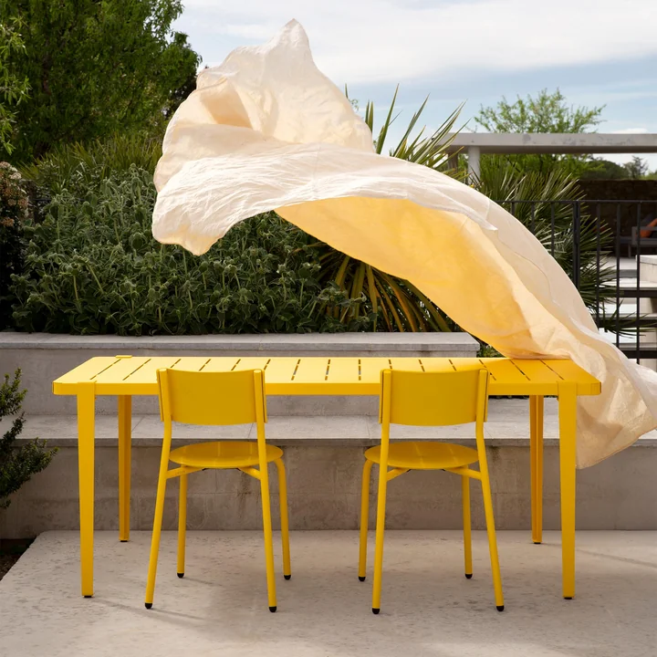 Garden table MIDI collection, 190 x 90 cm, sun yellow by TipToe