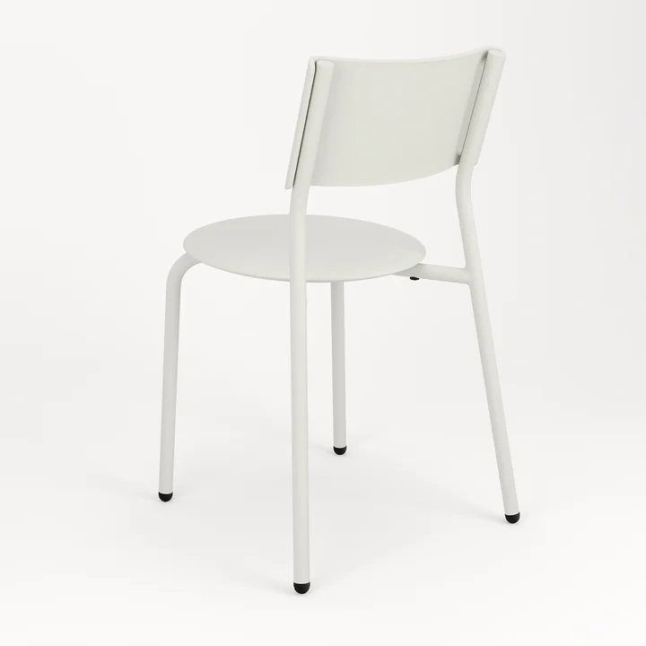 SSDr garden chair, recycled plastic / steel, chalk gray by TipToe