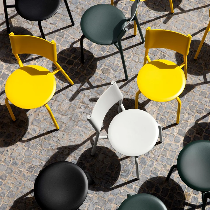 Garden chair SSDr, recycled plastic / steel by TipToe