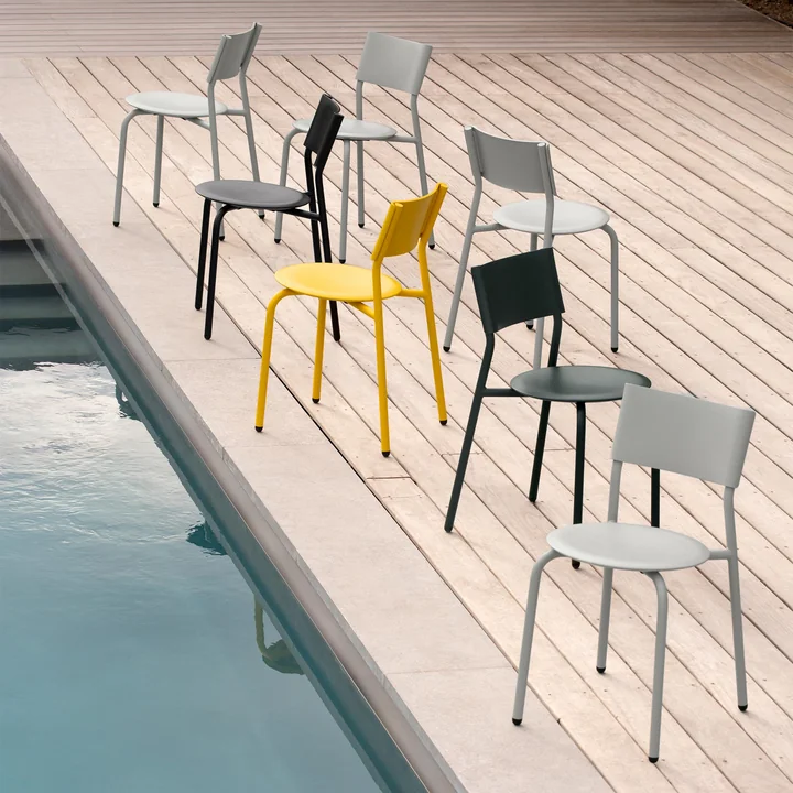 Garden chair SSDr, recycled plastic / steel by TipToe