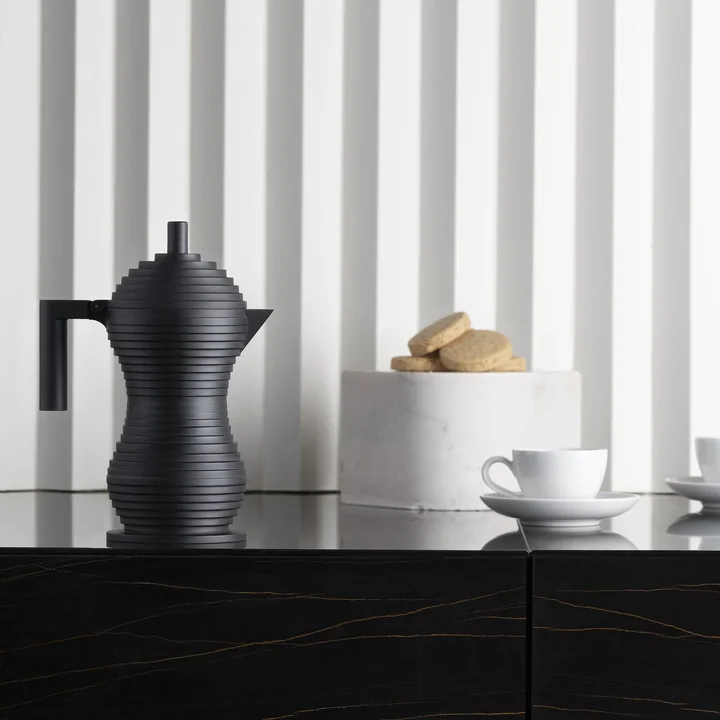 Pulcina Espresso maker black from Alessi