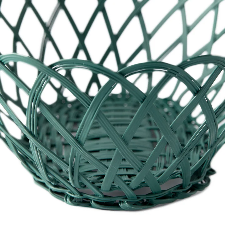 Pols Potten - Bakkie Basket, oval, dark green