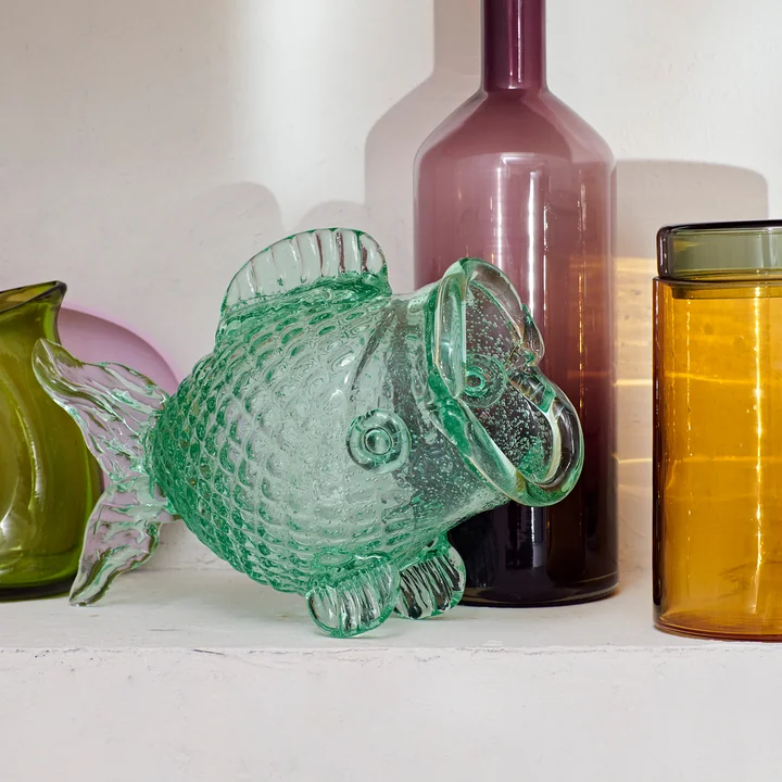 Pols Potten - Fat Fish Storage jar, green
