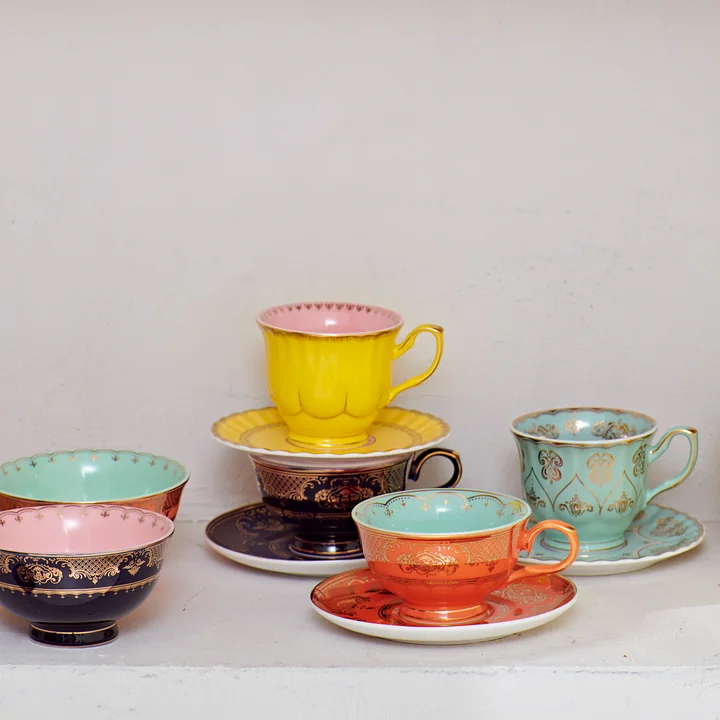 Pols Potten - Grandpa cup with saucer, multicolor