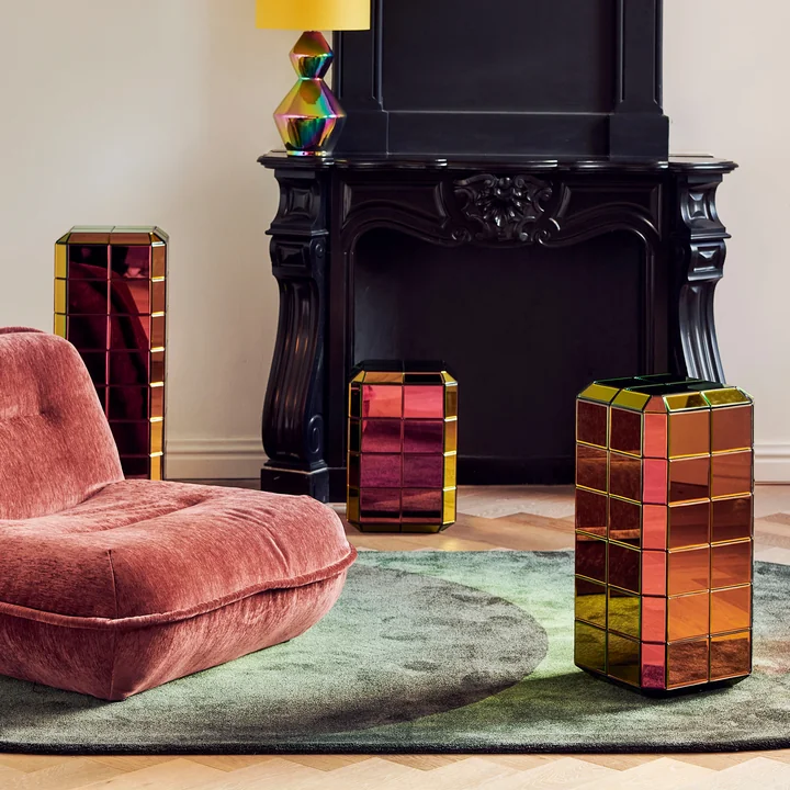 Pols Potten - Pillar Pixel Side table, dark green