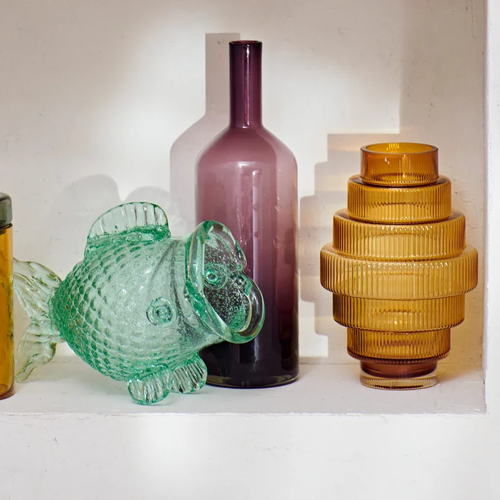 Steps Vase, amber from Pols Potten