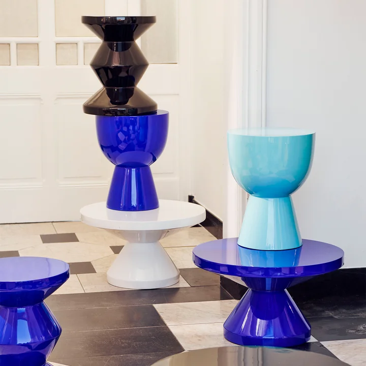 Tip Tap Stool, h 46 cm, dark blue by Pols Potten