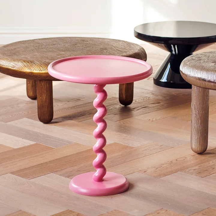 Pols Potten - Twister Side table, light pink