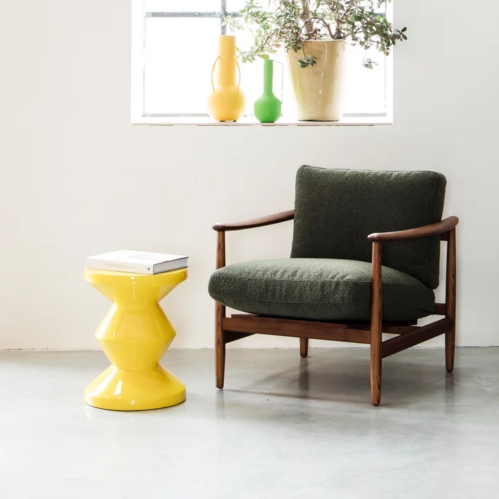 Zig Zag Stool, yellow from Pols Potten