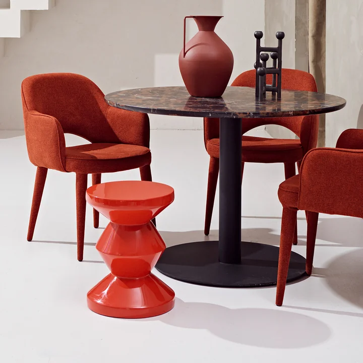 Zig Zag Stool, red from Pols Potten