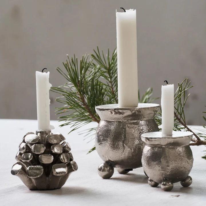 Classic Candlestick from House Doctor in the finish antique silver