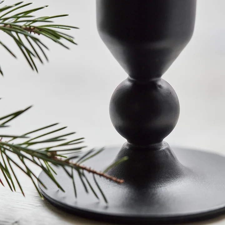 Folk Candlestick from House Doctor in black antique color
