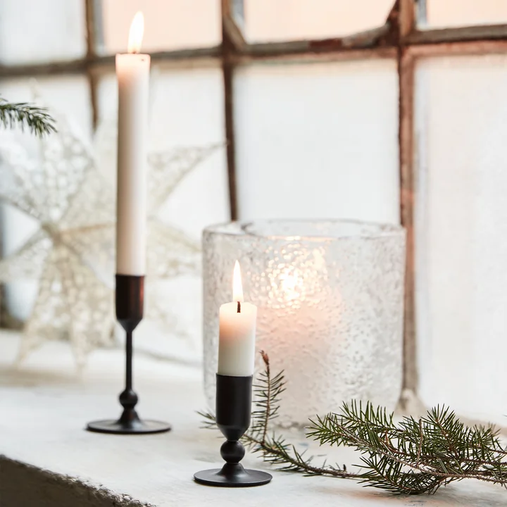 Folk Candlestick from House Doctor in black antique color