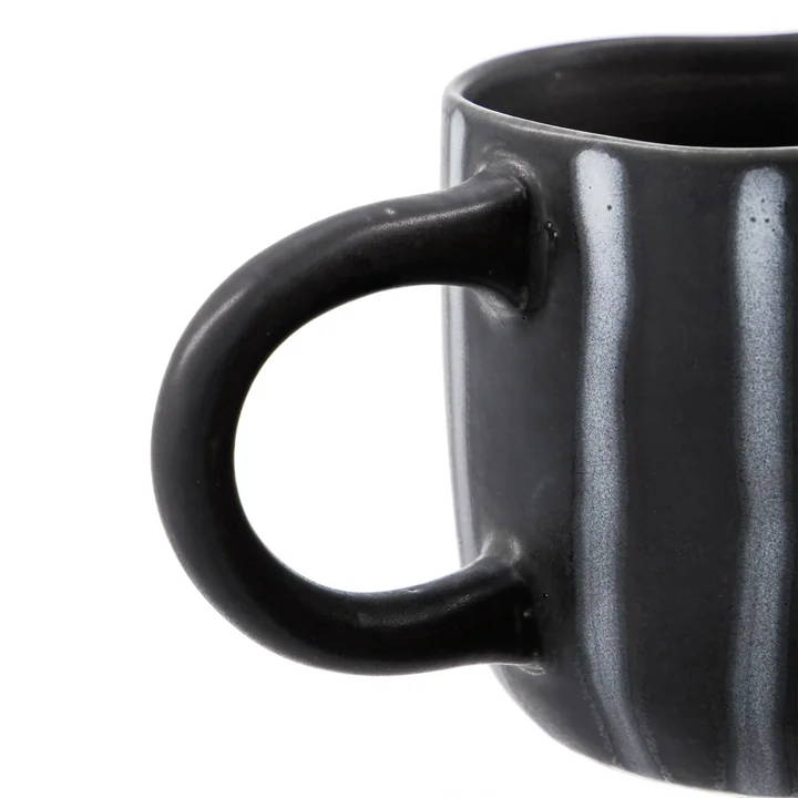 House Doctor - Line cup, Ø 8.7 cm, black / brown