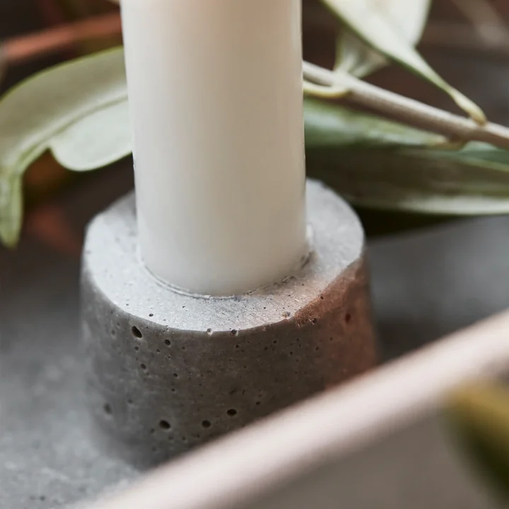 Marb Candlestick from House Doctor in color gray