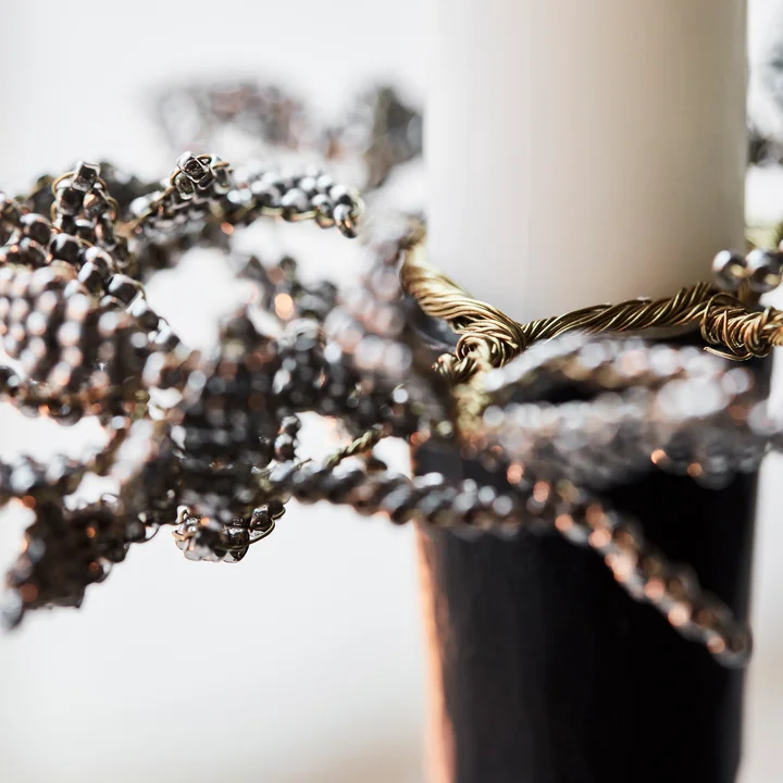 Pearl Candle rings from House Doctor in color gray / gold