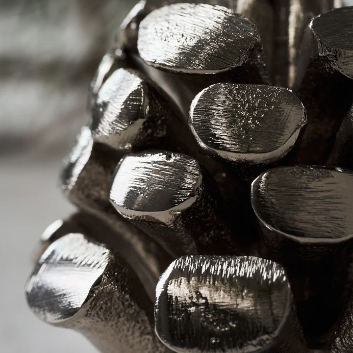 Pine Cone Candlestick from House Doctor in the finish antique silver