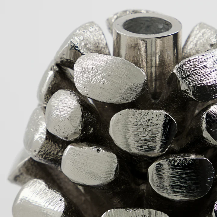 Pine Cone Candlestick from House Doctor in the finish antique silver