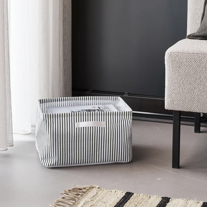 House Doctor - Store Storage basket, H 20 cm, green