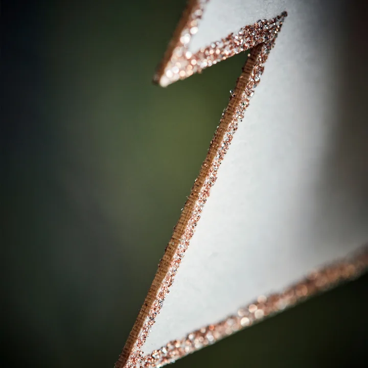 Threed Ornaments from House Doctor in white / gold finish (set of 2)