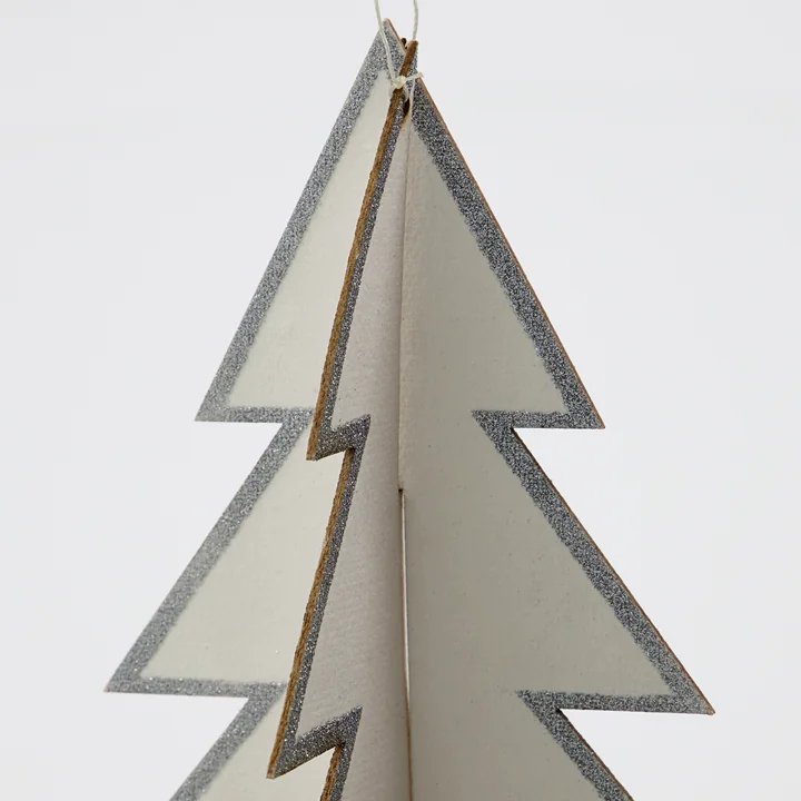 Threed Ornaments from House Doctor in white / silver finish (set of 2)