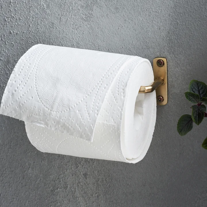 Welo Toilet paper holder from House Doctor in brass finish