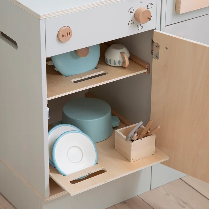 KIDchen Children's wooden kitchen, dishwasher, beige from Sebra