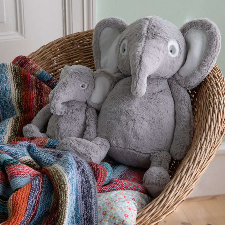 Soft toy Finley the elephant, gray from Sebra