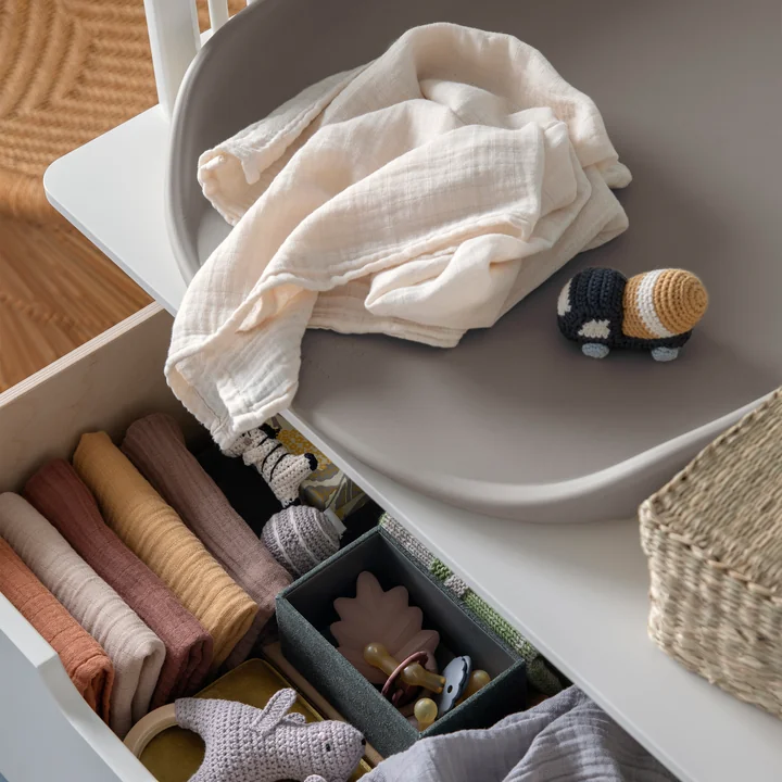 Sebra - Plain burp cloths, Toes / Builders (set of 7)