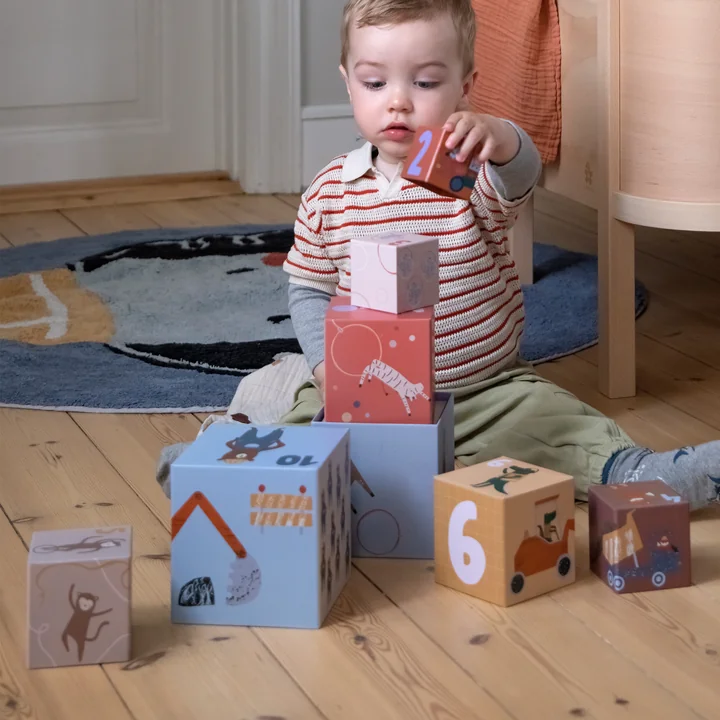 Sebra - Stacking blocks, Toes / Builders (set of 10)