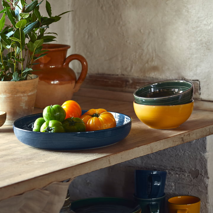 Colore Tart pan and bowls from Kähler Design