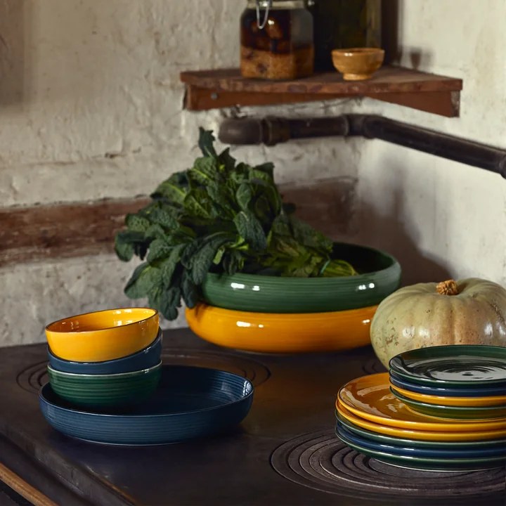 Colore Tart pan and bowls from Kähler Design
