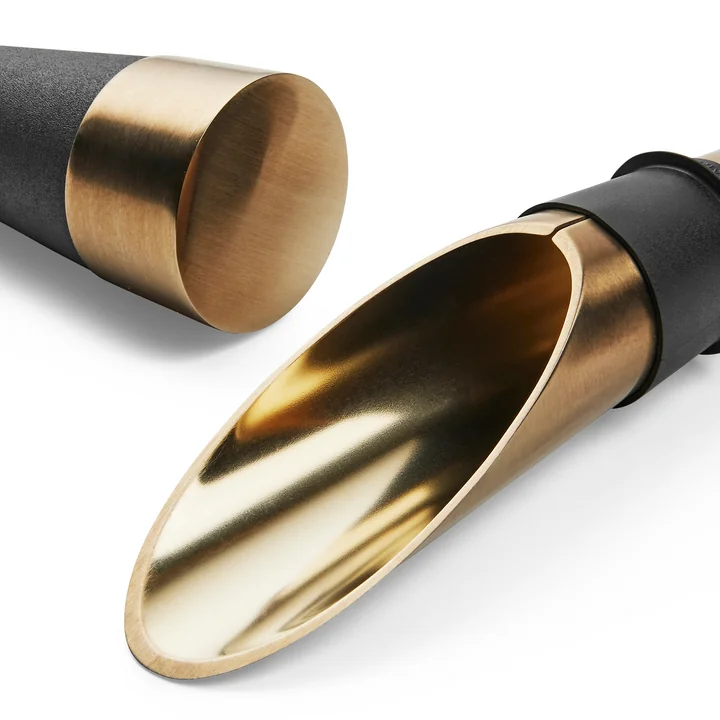 Rosendahl - Grand Cru Wine bottle stopper H 9 cm, stainless steel / black (set of 2)