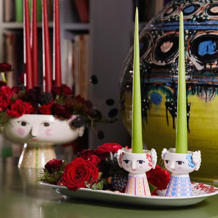 Bjørn Wiinblad - Eva Candlestick, blue and lavender blue