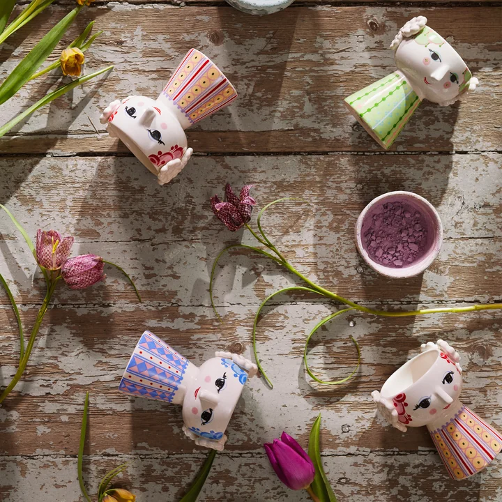 Bjørn Wiinblad - Eva Candlestick, blue and lavender blue