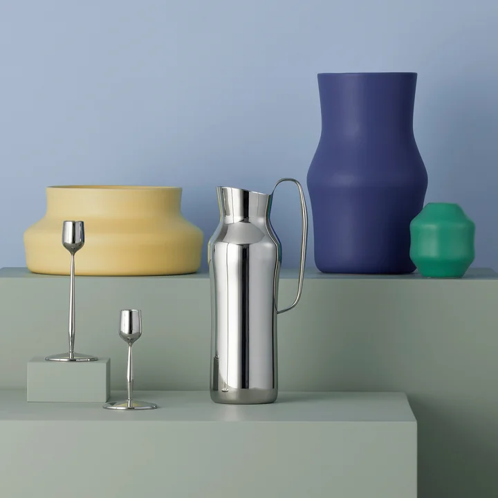 Gense - Dorotea ceramic vases and shiny steel