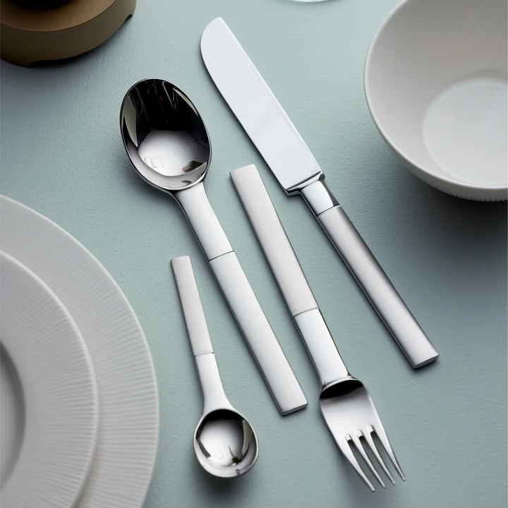 Nobel Cutlery set from Gense in the finish matte / shiny steel (16 pcs.)