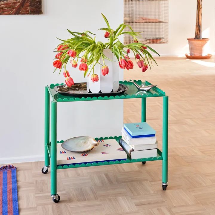 Arcs Trolley low, jade green from HAY