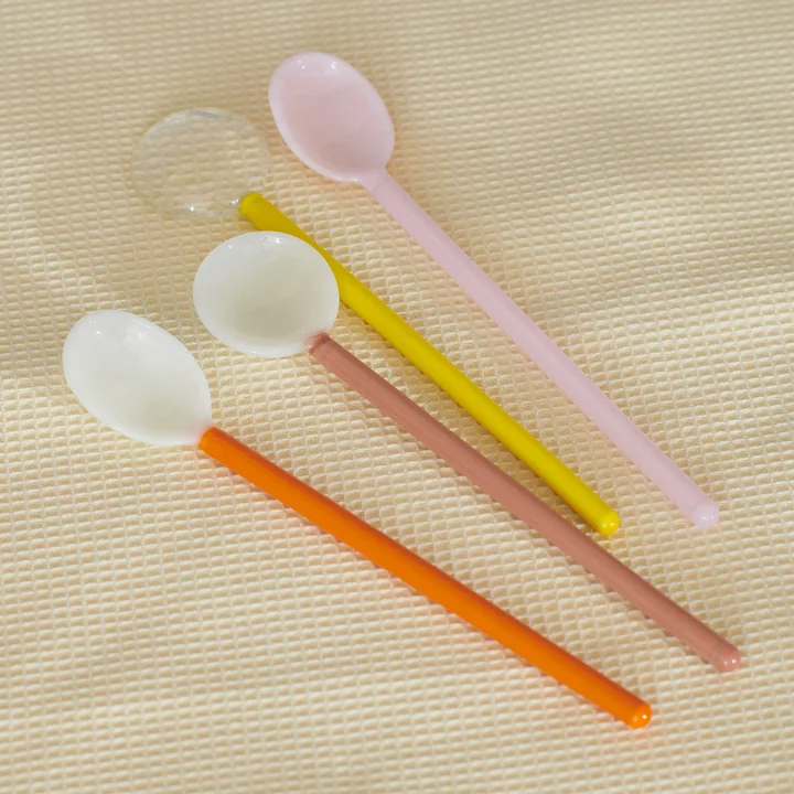 Glass spoon in set from HAY