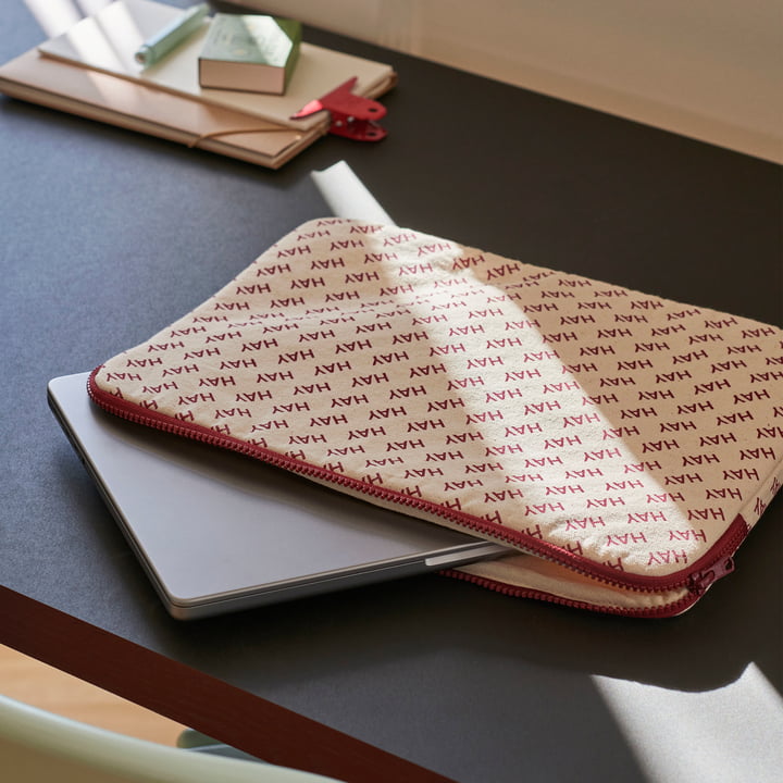 HAY Logo laptop cover from Hay in color burgundy