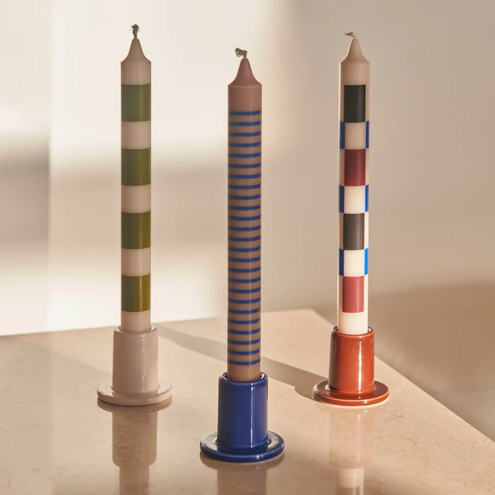 Pattern Stick candles from HAY