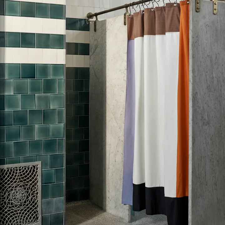 Pivot Shower curtain, 200 x 180 cm, cream from HAY