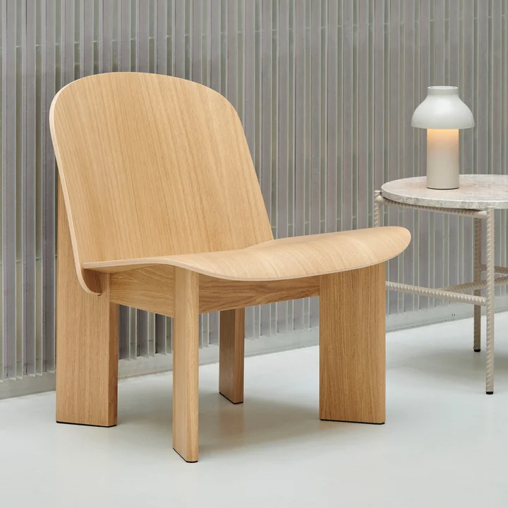 Chisel Lounge Chair, oak (water-based lacquered) from HAY