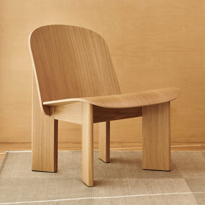 Chisel Lounge Chair, oak (water-based lacquered) from HAY
