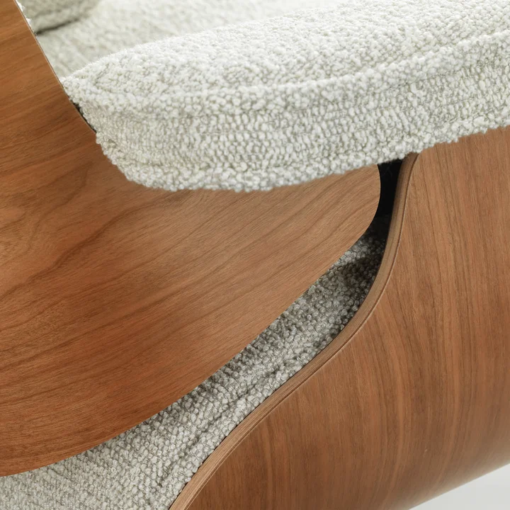 Vitra - Lounge Chair , polished, cherry, nubia, cream / sand